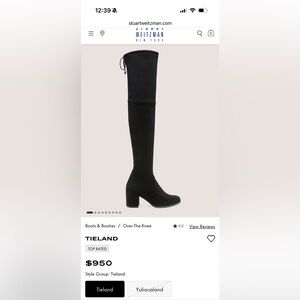 Stuart Weitzman Tieland Black Over the Knee Boots